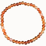 Bratara carneol 4mm - Bucurie si noroc