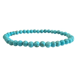 Bratara din Turquenit Howlit 4mm A, pentru concentrare si claritate