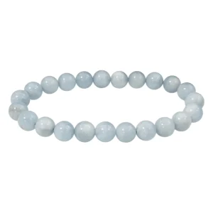 Bratara din Acvamarin 8mm A, pentru liniste si calmarea anxietatii