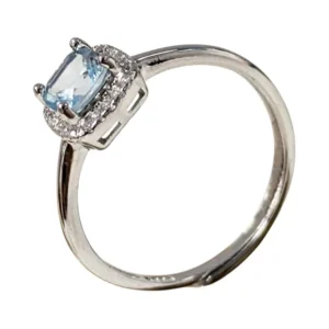 Inel Argint 925 cu Topaz 5mm AAA, pentru manifestare si pace interioara